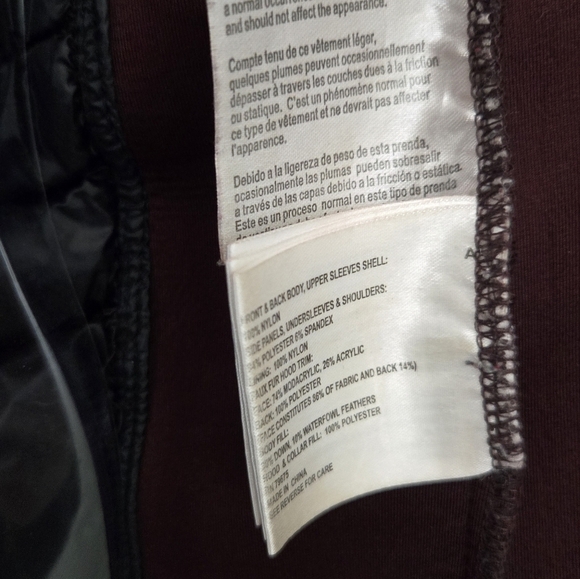 michael kors woman puff jacket plum Burgundy faux fur removable hood small EUC - Picture 10 of 10